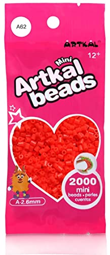Artkal® Mini A Soft 2,6 mm Bügelperlen Beads / 2000 Stück / A62 Carnation Steckperlen von ARTKAL