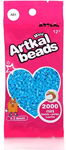 ARTKAL® Mini A Soft 2,6 mm Bügelperlen Beads / 2000 Stück / A81 Steel Blue Steckperlen von ARTKAL