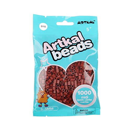 Artkal® Midi 5 mm Bügelperlen Beads / 1000 Stück/S-015 Redwood von ARTKAL