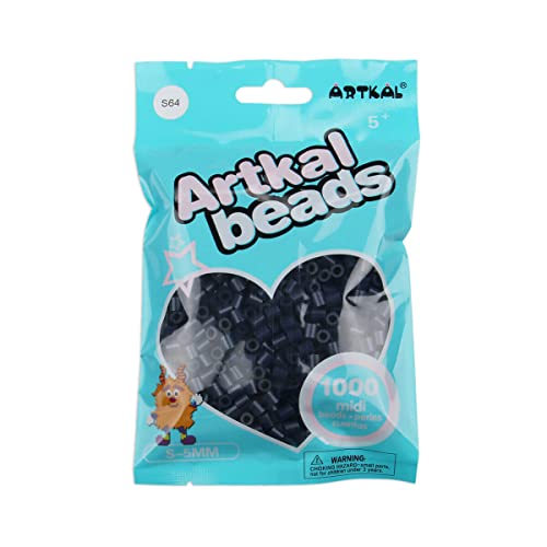 Artkal® Midi 5 mm Bügelperlen Beads / 1000 Stück/S-064 Black Rock von ARTKAL