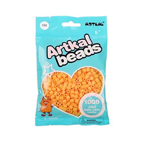 Artkal® Midi 5 mm Bügelperlen Beads / 1000 Stück/S-090 Pastel Orange von ARTKAL