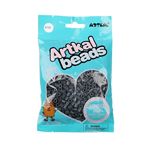 Artkal® Midi 5 mm Bügelperlen Beads / 1000 Stück/S-156 Steel Grey von ARTKAL