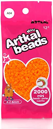Artkal® MINI A Soft 2,6 mm Bügelperlen Beads / 2000 Stück / A04 Yellow ORANGE Steckperlen von ARTKAL