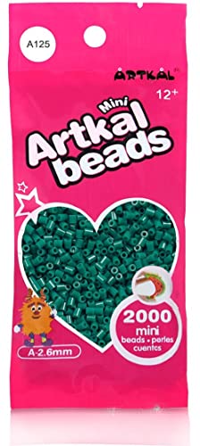 Artkal® Mini A Soft 2,6 mm Bügelperlen Beads / 2000 Stück / A125 Dark Eucalyptus Steckperlen von ARTKAL