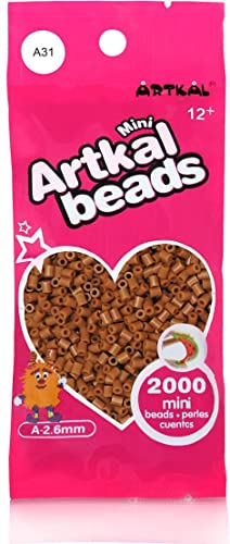 Artkal® Mini A Soft 2,6 mm Bügelperlen Beads / 2000 Stück / A31 Light Brown Steckperlen von ARTKAL