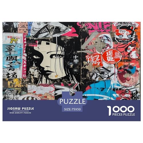 Japanische Graffiti Puzzles 1000 Teile Impossible Puzzle 1000 Stück Puzzles Erwachsene Puzzles Geschicklichkeitsspiel Für Die Ganze Familie Puzzle-Geschenk Ab 14 Jahren von ARTSDIYS