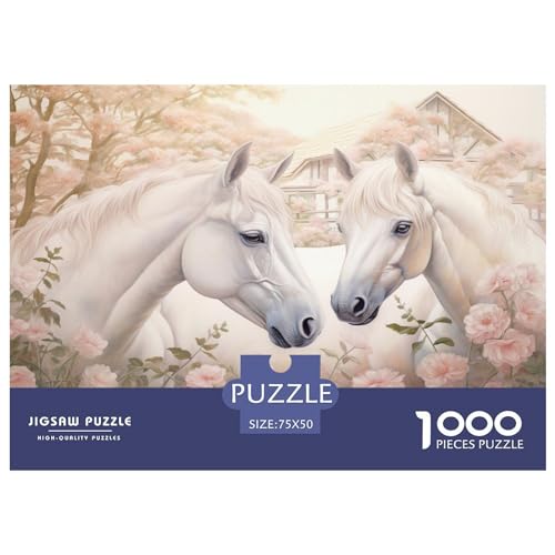 Pferd 1000 Teile Puzzle Herausforderndes Puzzle Puzzles 1000 Stück Erwachsenen Puzzle Stress Abbauen Familien-Puzzlespiel Puzzle-Geschenk Ab 14 Jahren von ARTSDIYS