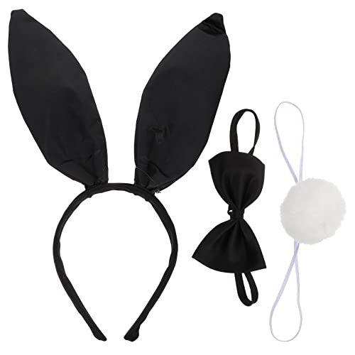 ARTSEWPLY 1 Satz Kaninchenohren Haarreif Set Teiliges Kostüm Zubehör mit Fliege und für Kostümpartys Ostern Halloween Bequem und Stabil aus Hochwertigem Material Gefertigt von ARTSEWPLY