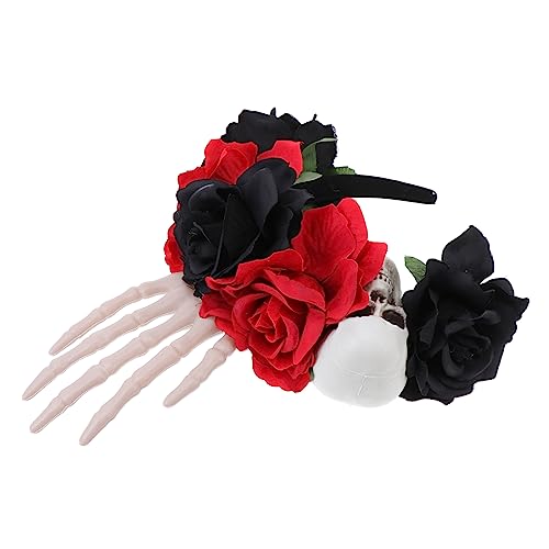 ARTSEWPLY 1 Stück Halloween Skull Haarreif Dekorativer Haarschmuck für Partys Cosplay und Festliche Anlässe Schwarz Rot für Auffälliges Erscheinungsbild ARTSEWPLY 1 Stück Halloween Skull Haarreif Dekorativer Haarschmuck für Partys Cosplay und Festliche Anlässe Schwarz Rot für Auffälliges Erscheinungsbild von ARTSEWPLY