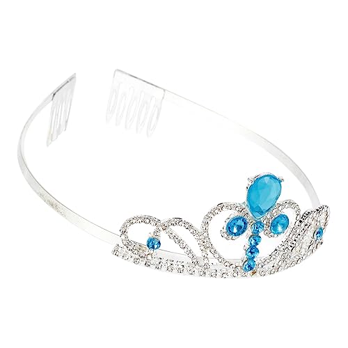ARTSEWPLY 1 Stück Wasserblaues Kristallkrone Haarband für Party Haar Accessoire für Geburtstagsfeiern und Cosplay Dress Up Dekoration von ARTSEWPLY