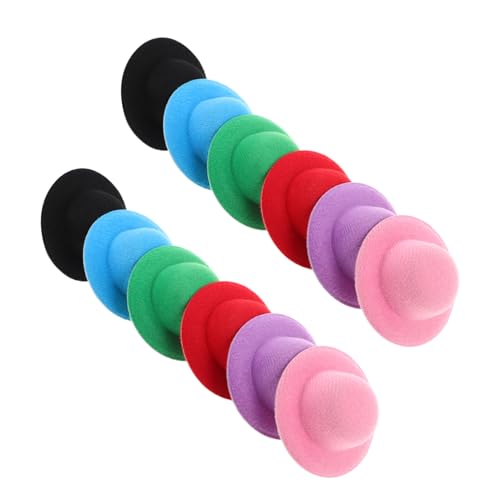ARTSEWPLY 12 Stück Teiliges Bunte Miniatur Formelle Puppenhüte Kleine Plüsch Mini Hüte für DIY Puppen Basteln Weihnachtsdeko von ARTSEWPLY