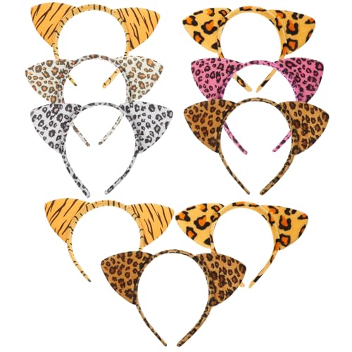 ARTSEWPLY 12 Stück Teiliges Leoparden katzenohren Stirnband Weiches Plüsch Kostüm Haarreif mit Animal prints Charmantes Cosplay Accessoire für Fasching Halloween Karneval und Party ARTSEWPLY 12 Stück Teiliges Leoparden katzenohren Stirnband Weiches Plüsch Kostüm Haarreif mit Animal prints Charmantes Cosplay Accessoire für Fasching Halloween Karneval und Party von ARTSEWPLY