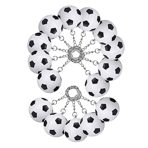 ARTSEWPLY 15 Stück Teiliges Fußball Schlüsselanhänger aus PU und Leichte Tragbare Fußball Taschenanhänger Dekorativ und Langlebig als Party oder Geschenkaccessoire für Erwachsene von ARTSEWPLY