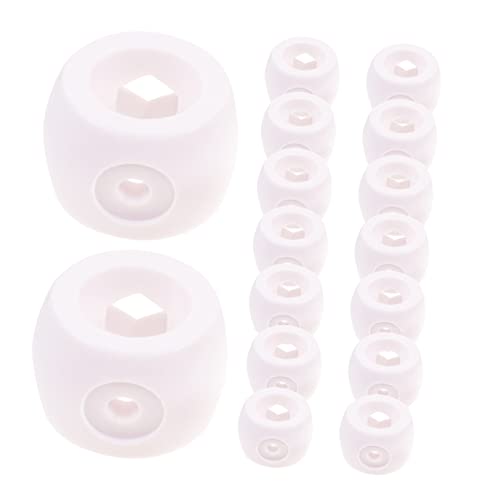 ARTSEWPLY 16 Stück Tischring Tischfußballspiel Fußballtisch Fußballausrüstung Kickertischteile ersatzteile schnittschutzhelm Abdeckungen für Kickerstangen Ersatz-Kicker-Endkappen PVC Weiß von ARTSEWPLY