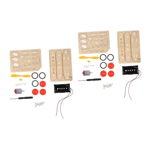 ARTSEWPLY 2 Sätze DIY Holzflugzeug Modell Bausatz Elektrischer Gleiter ohne Batterie Pädagogisches Kinderspielzeug Beobachtung und Praktischen Fähigkeiten Hochwertiges Holz Sicher und Glatt von ARTSEWPLY