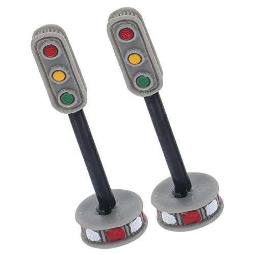 ARTSEWPLY 2 Stück Ampelmodell Verkehr Klein Mini Drinnen Nacht Mikro-landschaftslicht Ampel Für Kinderspielset Für Jungen Bremslicht Für Winzige Hausbeleuchtung Harz von ARTSEWPLY