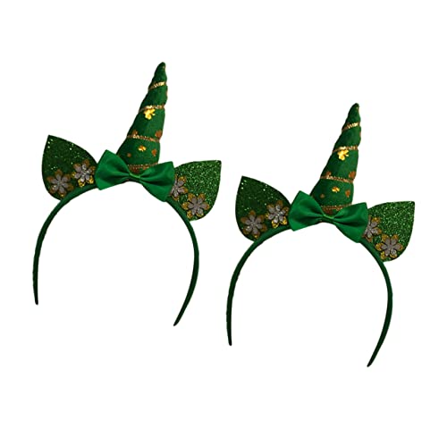 ARTSEWPLY 2 Stück Einhorn Stirnband Kopfschmuck Haarspangen Haarschmuck Festival Haarreifen St Patrick'S Day Stirnband Patrick Day Haarband Partyzubehör Kopfschmuck ARTSEWPLY 2 Stück Einhorn Stirnband Kopfschmuck Haarspangen Haarschmuck Festival Haarreifen St Patrick'S Day Stirnband Patrick Day Haarband Partyzubehör Kopfschmuck von ARTSEWPLY