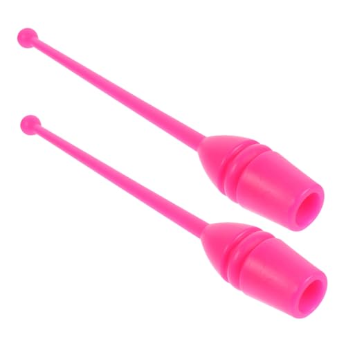 ARTSEWPLY 2 Stück Gymnastikstock künstlerischer Calisthenics-Stick Farbige Calisthenics-Stange Fitnessstudio stolpern Fitnessgeräte Fitness-Stick aus Kunststoff Plastik Rosa von ARTSEWPLY
