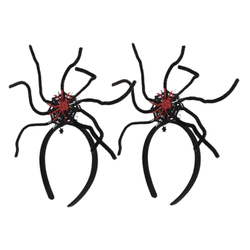 ARTSEWPLY 2 Stück Halloween Haarreif Spinnennetz Spinne Kopfband Verstellbar Langlebig Komfort für Kostüm Party Bühne Cosplay Accessoire von ARTSEWPLY