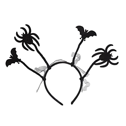 ARTSEWPLY 2 Stück Halloween Haarreif Teiliges mit Fledermaus und Spinne Cosplay Stirnband für Damen und Kopfschmuck für Halloween und Kostümpartys Schwarzes Party Accessoire von ARTSEWPLY