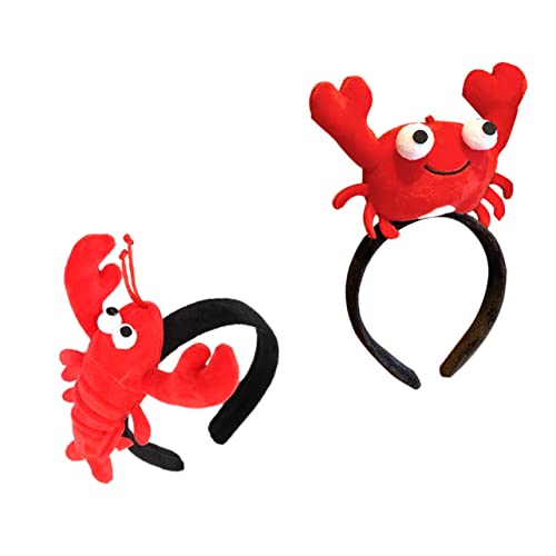 ARTSEWPLY 2 Stück Lustige Hummer Haarschmuck Cartoon Haarband mit Krustentier Dekoration für Erwachsene und Rutschfester Kopfschmuck für Kostüme und Feiern von ARTSEWPLY