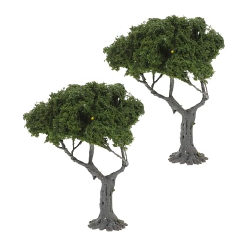 ARTSEWPLY 2 Stück Mikro landschafts Baum Modell Sandtischzubehör Mini-Landschaftsbaummodell Mini-Szenenzubehör-Modellbäume gefälschte Mini-Bäume Modelleisenbahnbäume Eisendraht Grün von ARTSEWPLY