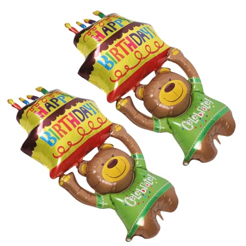 ARTSEWPLY 2 Stück Teiliges Folienballon Kleine Bärenform Partydekoration Tiermotive Geburtstagsfeier Ballons für Innen und Außen Langlebige Ballon Deko für Jungen und Mädchen von ARTSEWPLY