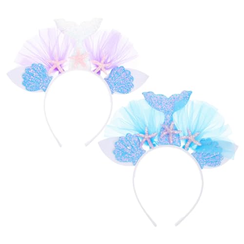 ARTSEWPLY 2 Stück Teiliges Meerjungfrau Haarreif mit Perlen Buntes Halloween Haarband Leichtes Langlebiges Haarschmuck Accessoire für Karneval Cosplay und Party ARTSEWPLY 2 Stück Teiliges Meerjungfrau Haarreif mit Perlen Buntes Halloween Haarband Leichtes Langlebiges Haarschmuck Accessoire für Karneval Cosplay und Party von ARTSEWPLY
