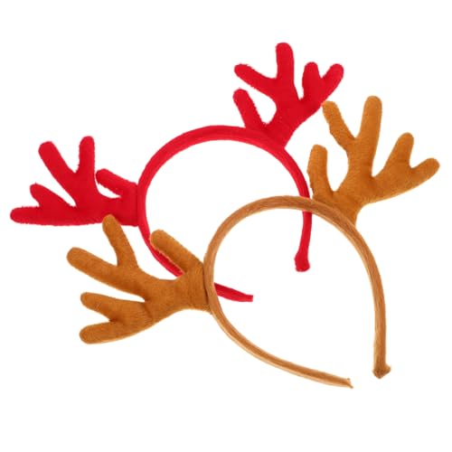 ARTSEWPLY 2 Stück Teiliges Rentier Geweih Haarreif Set Rotes und Braunes Weihnachts Hirschgeweih Bequemes Tierkopfband für Frauen und Teens Festlicher Kopfschmuck für Halloween und ARTSEWPLY 2 Stück Teiliges Rentier Geweih Haarreif Set Rotes und Braunes Weihnachts Hirschgeweih Bequemes Tierkopfband für Frauen und Teens Festlicher Kopfschmuck für Halloween und von ARTSEWPLY