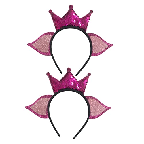 ARTSEWPLY 2 Stück Themen Haarreifen mit Krone Dekorative Haarschmuck für Mädchen für Partys Geburtstagsfeiern und Cosplay Rosé ARTSEWPLY 2 Stück Themen Haarreifen mit Krone Dekorative Haarschmuck für Mädchen für Partys Geburtstagsfeiern und Cosplay Rosé von ARTSEWPLY
