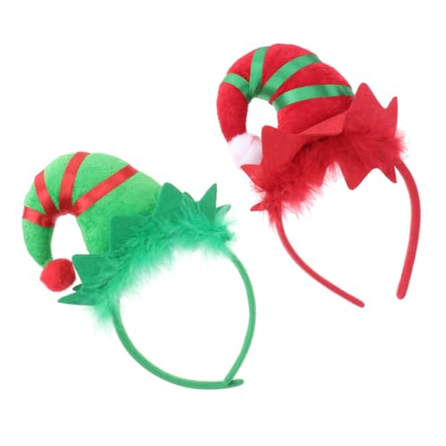 ARTSEWPLY 2 Teiliges Weihnachtsstirnband mit Roten und Grünen Rentierhörnern Leichtes und Komfortables Haarschmuck für Mädchen und Damen Festlicher Kopfschmuck für Weihnachts und von ARTSEWPLY