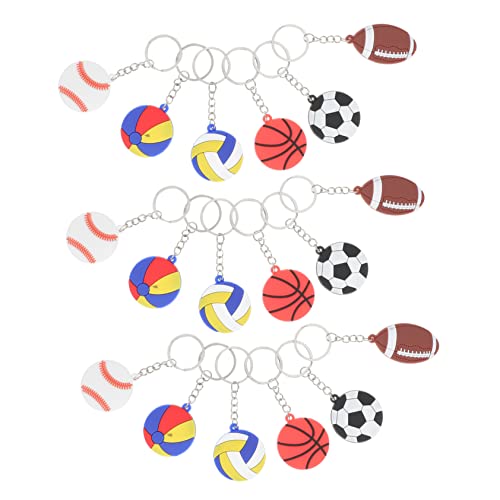 ARTSEWPLY 20 Stück Schlüsselanhänger Ballsport Schlüsselanhänger Fußball Schlüsselanhänger Fußball Schlüsselringe Rucksack Schlüsselanhänger Schulkarneval Belohnungs von ARTSEWPLY