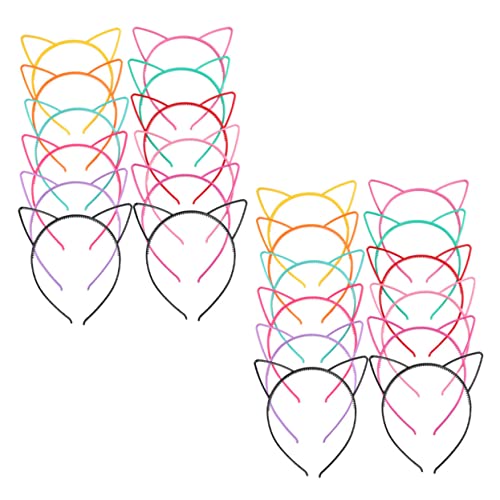 ARTSEWPLY 24stücke Katzenohren Haarreif Bunte Haarschmuck-accessoires Aus Kunststoff Für Mädchen Für Partys Cosplay Und Alltag von ARTSEWPLY