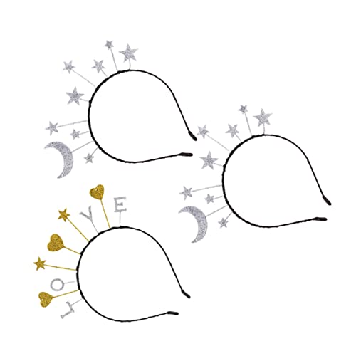 ARTSEWPLY 3 Stück Teiliges Glitzer Haarschmuck mit Sternen Mond und Herz Glänzende Haarreifen für Partys für Geburtstage und Festivals ARTSEWPLY 3 Stück Teiliges Glitzer Haarschmuck mit Sternen Mond und Herz Glänzende Haarreifen für Partys für Geburtstage und Festivals von ARTSEWPLY
