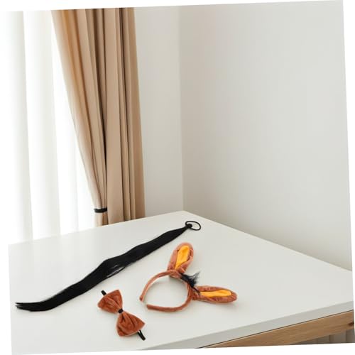 ARTSEWPLY 3 Stück Teiliges Halloween Esel Kostüm Set mit Realistischer Ohren Stirnband Abnehmbarer und Fliege Weiches Tier Cosplay Zubehör für Party Bühne Schule ARTSEWPLY 3 Stück Teiliges Halloween Esel Kostüm Set mit Realistischer Ohren Stirnband Abnehmbarer und Fliege Weiches Tier Cosplay Zubehör für Party Bühne Schule von ARTSEWPLY