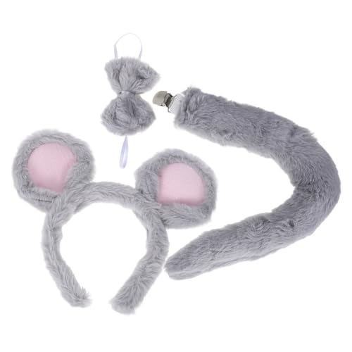 ARTSEWPLY 3 Stück Teiliges Mäusekostüm Set mit Plüschohren Haarreif Fliege und für Karneval Halloween und Cosplay Events Vielseitiger Kopfschmuck für Kostüme und Partys ARTSEWPLY 3 Stück Teiliges Mäusekostüm Set mit Plüschohren Haarreif Fliege und für Karneval Halloween und Cosplay Events Vielseitiger Kopfschmuck für Kostüme und Partys von ARTSEWPLY
