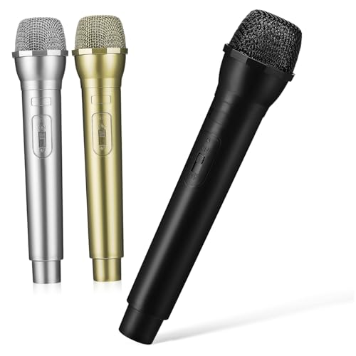 ARTSEWPLY 3 Stück Teiliges Mikrofon Realistische Requisiten in Schwarz Gold Silber Leichtes für Karaoke Party Kostüm Handliches Mikrofon für Gruppenaktionen ARTSEWPLY 3 Stück Teiliges Mikrofon Realistische Requisiten in Schwarz Gold Silber Leichtes für Karaoke Party Kostüm Handliches Mikrofon für Gruppenaktionen von ARTSEWPLY