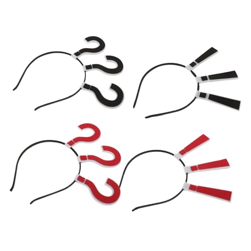 ARTSEWPLY 4 Stück Fragezeichen Stirnband Partygeschenke Neuheit Partyhut Halloween Haar Accessoires Dekoratives Haarband Fragezeichen Kopfbedeckungen Fragezeichen Haarband von ARTSEWPLY