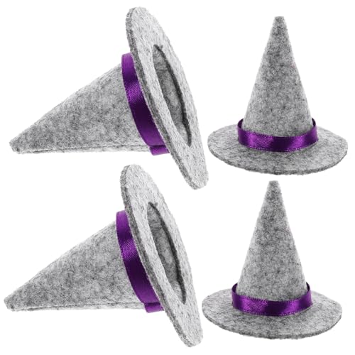 ARTSEWPLY 4 Stück Miniatur Hexenhüte Teilig Halloween Deko für Weinflaschen und DIY Bastelbedarf Winzige Filz Hüte für Partydekoration und Handgemachte Mini Hexen Kostüme ARTSEWPLY 4 Stück Miniatur Hexenhüte Teilig Halloween Deko für Weinflaschen und DIY Bastelbedarf Winzige Filz Hüte für Partydekoration und Handgemachte Mini Hexen Kostüme von ARTSEWPLY