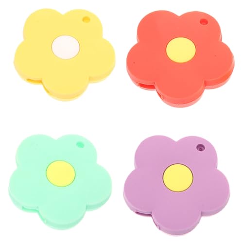 ARTSEWPLY 4 Stück Teiliges Silikon Schlüsselcover in Blumenform Bunte Schlüsselkappen Schutz für Hausschlüssel Leicht Kompakt Süße Anhänger für Schlüsselbund Rucksack und Handtasche Kawaii von ARTSEWPLY