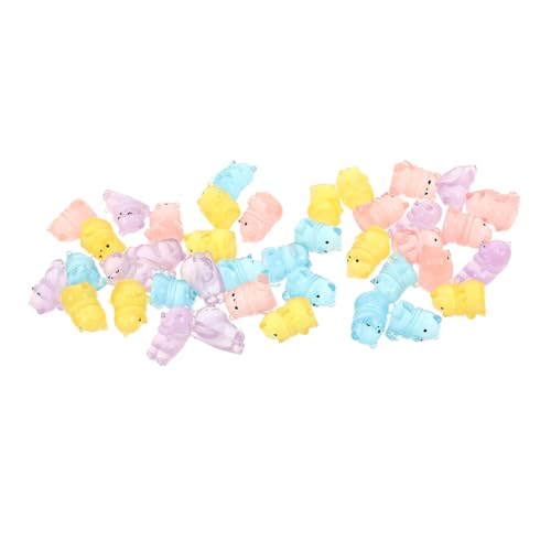 ARTSEWPLY 40 Stück Mini Leuchtende Resin Bären Figuren Glow in The Dark Miniatur Tiere für Micro Landschaft Puppenhaus Schreibtisch und Auto Dekoration DIY Bastelzubehör von ARTSEWPLY