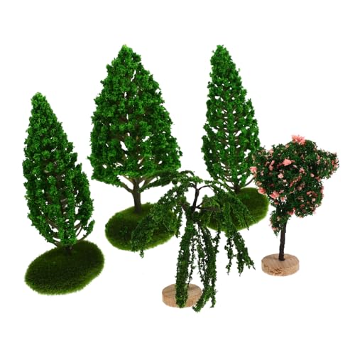 ARTSEWPLY 5 Stück Miniatur Landschaftsbäume Multifunktionale Dekofiguren für Tisch Garten Balkon Lebensechte Modellbäume für Mikro Landschaften Vielseitige Gestaltungsmöglichkeiten von ARTSEWPLY