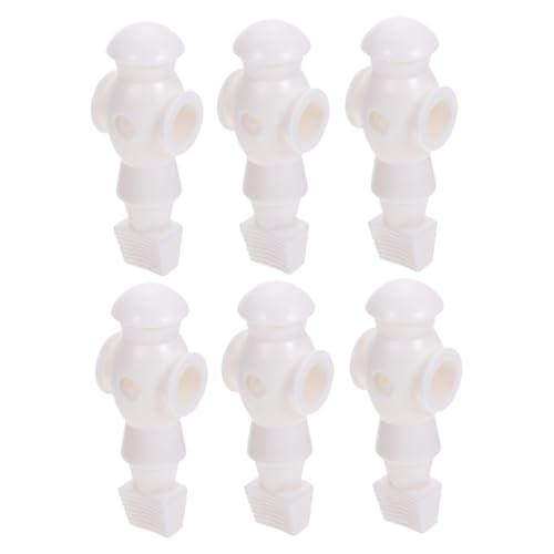 ARTSEWPLY 6 Stück Fußballspieler Figur Tischfußball Tabletop -Foosball Figuren von Fußballspielern Kicker Zubehör Table Football Machine Accessoires Zubehör für Harz Weiß von ARTSEWPLY