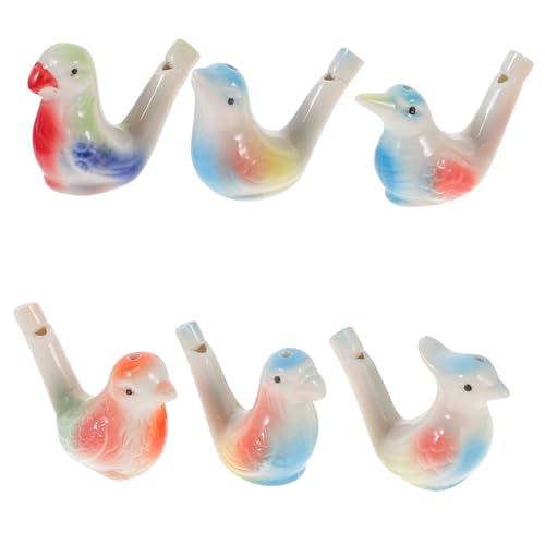 ARTSEWPLY 6 Stück Teiliges Keramik Vogelpfeifen für Lustige Musikspielzeuge Sichere und Langlebige Instrumente als Mitgebsel für Kindergeburtstag und Frühes Lernen von ARTSEWPLY