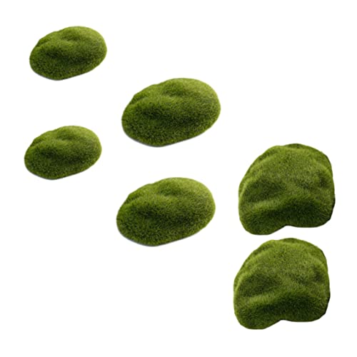 ARTSEWPLY 6 Stück Teiliges Moosstein deko Künstliche Gartensteine in DREI Realistische Mikro landschaftsdeko für DIY Haus Gartengestaltung Grün ARTSEWPLY 6 Stück Teiliges Moosstein deko Künstliche Gartensteine in DREI Realistische Mikro landschaftsdeko für DIY Haus Gartengestaltung Grün von ARTSEWPLY