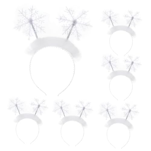 ARTSEWPLY 6 Stück Teiliges Schneeflocken Haarreif Weiß Weihnachtskopfschmuck Festliche Deko Xmas Haarband für Party Karneval Kostüm ARTSEWPLY 6 Stück Teiliges Schneeflocken Haarreif Weiß Weihnachtskopfschmuck Festliche Deko Xmas Haarband für Party Karneval Kostüm von ARTSEWPLY