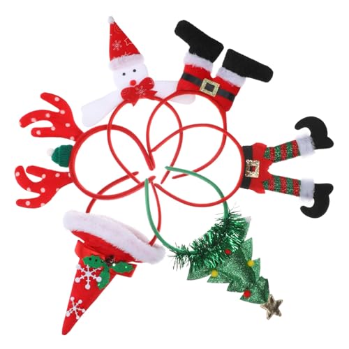 ARTSEWPLY 6 Stück Teiliges Weihnachts Headband für Damen und Leichte Bequeme Haarreifen mit Weihnachtsbaum und Rentier Design Festliche Haaraccessoires für Gruppenfeiern und Weihnachtsfeiern von ARTSEWPLY