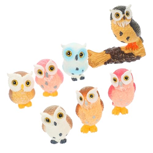 ARTSEWPLY 7 Stück Teiliges Eulen Figuren aus Widerstandsfähigem Harz Naturgetreue Miniatur Ornamente für Garten und Wohnraumdekoration Langlebige Landschaftsdeko für Tisch und Regal ARTSEWPLY 7 Stück Teiliges Eulen Figuren aus Widerstandsfähigem Harz Naturgetreue Miniatur Ornamente für Garten und Wohnraumdekoration Langlebige Landschaftsdeko für Tisch und Regal von ARTSEWPLY