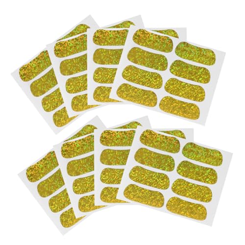 ARTSEWPLY 8 Blatt Party -Sport -Augenaufkleber Mehrzweck-Augenaufkleber Fans Streifenaufkleber Augenstreifen-Aufkleber Sportversorgung Sportzubehör wasserfestes Papier Golden von ARTSEWPLY