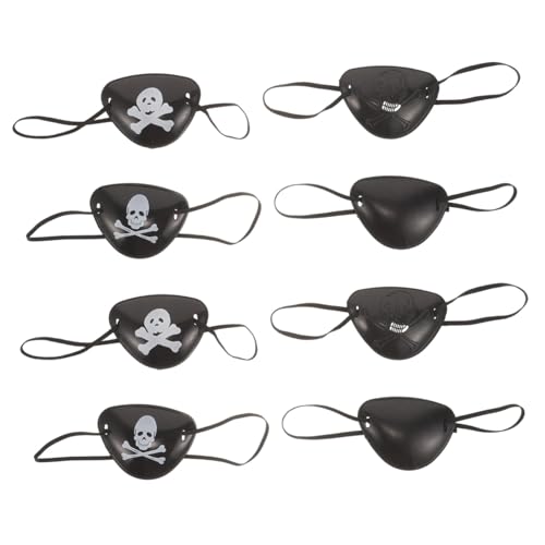 ARTSEWPLY 8 Stück Teiliges Halloween Piraten Augenklappen Einzelne Leichte Augenklappe mit Halloween-motiven Komfortabel für Erwachsene für Cosplay und Piraten-mottopartys ARTSEWPLY 8 Stück Teiliges Halloween Piraten Augenklappen Einzelne Leichte Augenklappe mit Halloween-motiven Komfortabel für Erwachsene für Cosplay und Piraten-mottopartys von ARTSEWPLY